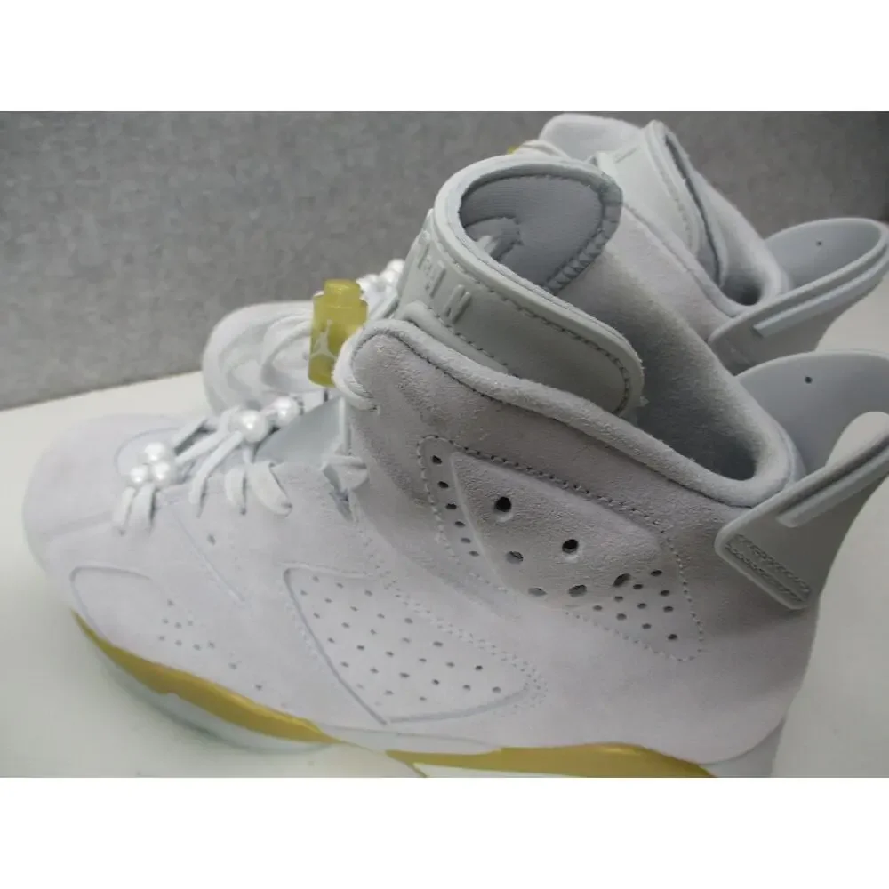 Nike Air Jordan 6 Retro Paris Olympics Platinum Glacier Shoes Blue Womens Sz 9